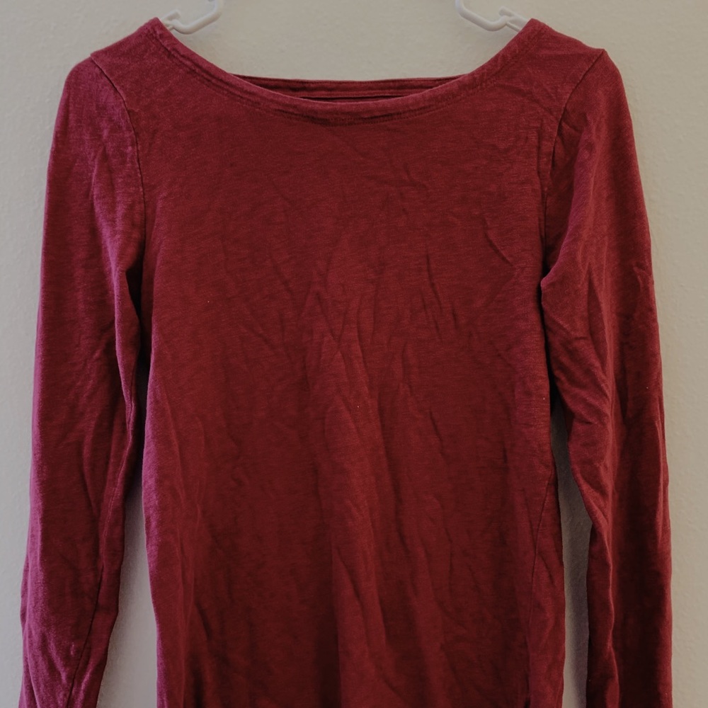 J. Crew Maroon Painter Tee